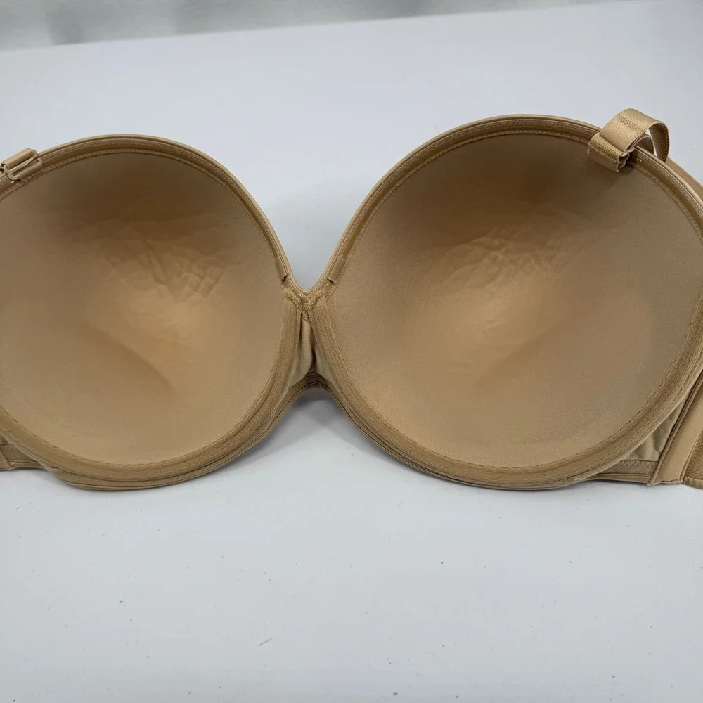 Cacique‎ Bra Lane Bryant 46DDD Tan Padded Multi-Way Strapless Underwire B1931